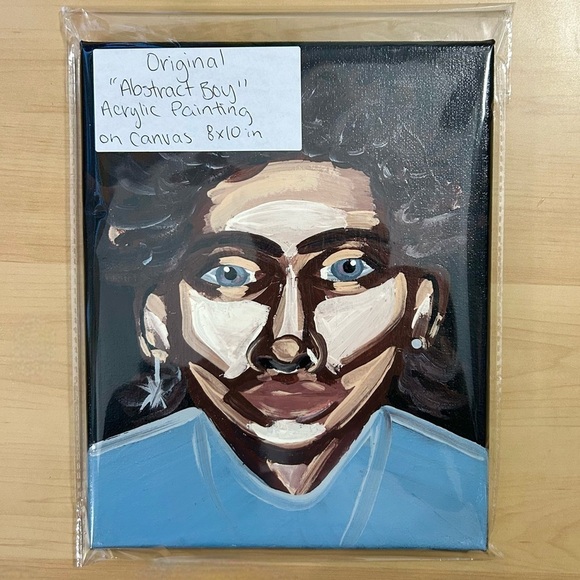 Original  “Abstract Boy” Acrylic Painting on Canvas - Picture 2 of 5